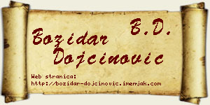 Božidar Dojčinović vizit kartica